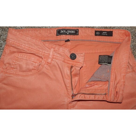 Jack of Spades Jack Straight Leg Denim Jeans Salmon Men's 31x34 - Picture 5 of 11
